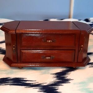 Vintage London Leather Velvet Lined Jewelry Box